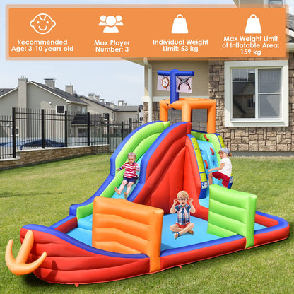 Outdoor 6 in 1 Inflatable Water Slide with Water Guns