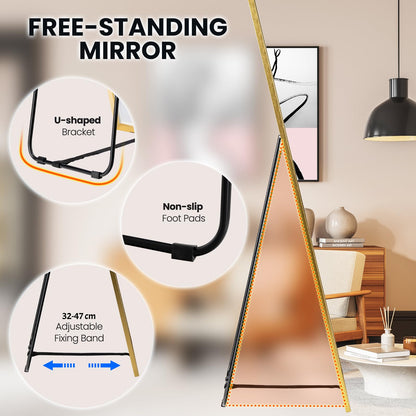 160x40cm Wall Mounted/Leaning/Free Standing Aluminum Alloy Frame Floor Mirror