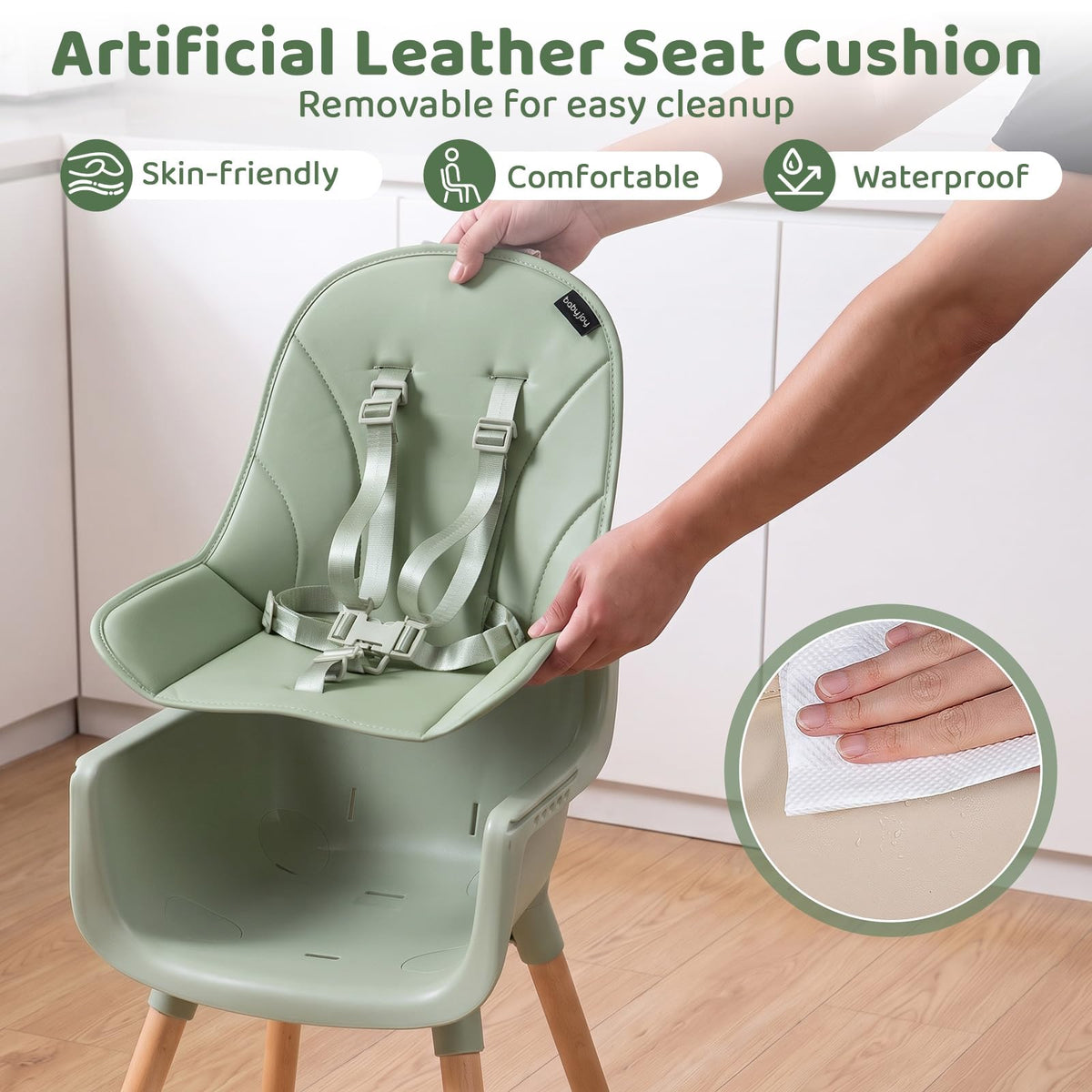 High Chair for Babies and Toddlers, for 6-36 Months