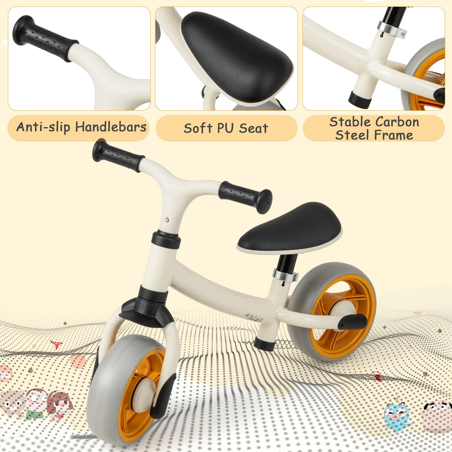 No Pedal Infant Ride on Walker with Adjustable Seat Height