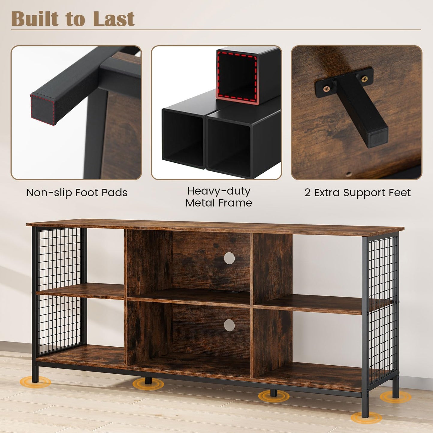 3-tier Entertainment Center with Power Outlets