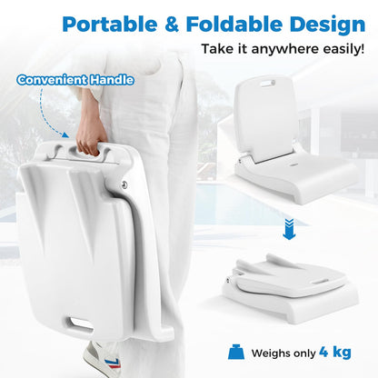 Poolside Chairs with Handle and Back Support for Edge of Pool