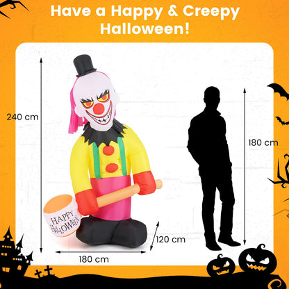 240 CM Giant Halloween Inflatables with Hammer and Sandbags