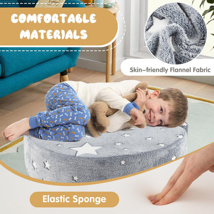 2 in 1 Glow in the Dark Sofa for Toddlers with Machine Washable Flannel Cover