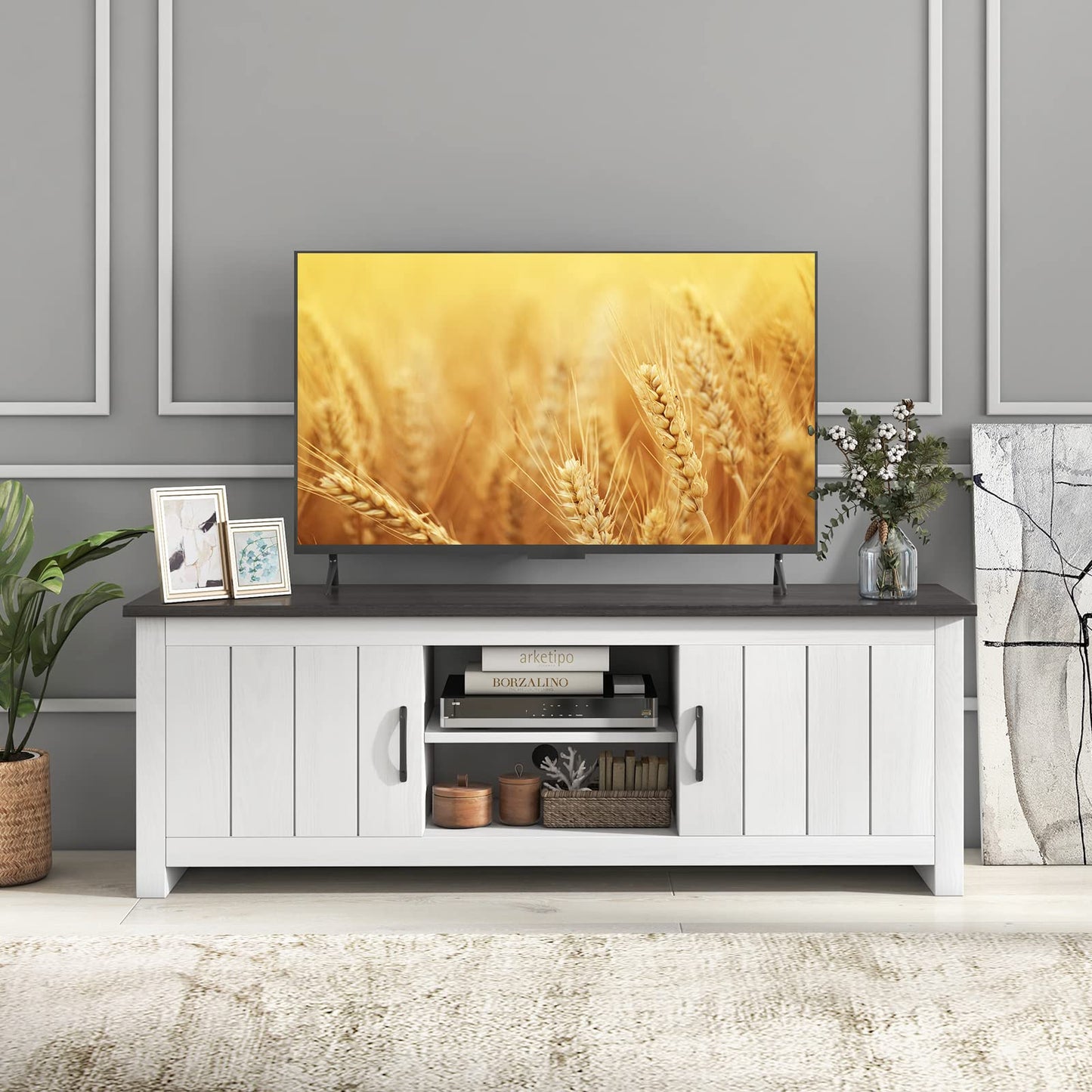 Wooden TV Cabinet Media Entertainment Center for TVs up to 65 Inches