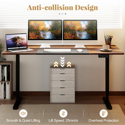 140 x 70cm Electric Height Adjustable Standing Desk