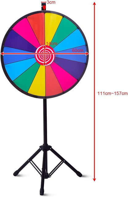 Colored Fortune wheel with Height-Adjustable Tripod