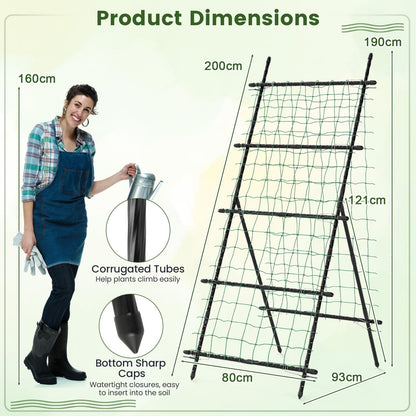 GiantexUK Garden Cucumber Trellis with Netting