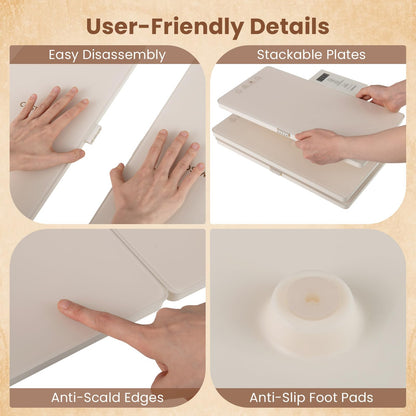Electric Food Warming Tray Tray with Adjustable Temperature Control