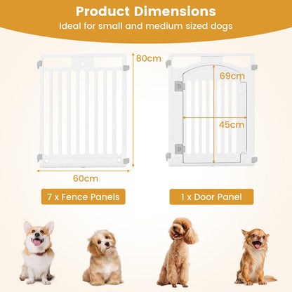 8-Panel 80CM Tall Plastic Dog Panel