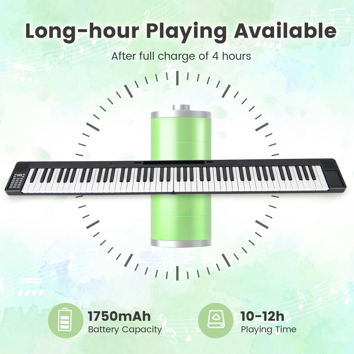 Giantex 88-Key Foldable Digital Piano Keyboard Full Size Electronic Pianos with MIDI Split Function