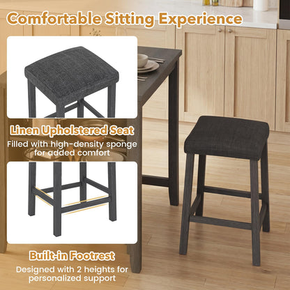 3 Piece Bar Table Set with Power Outlet, Dining Table