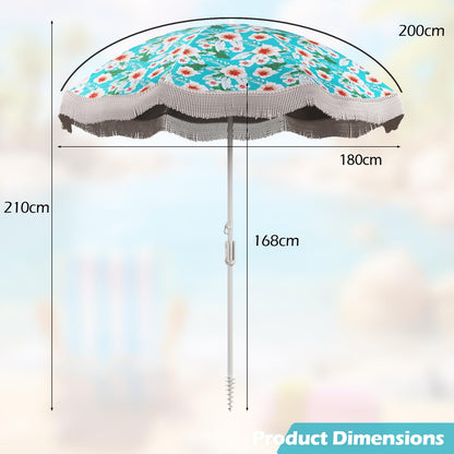 6.5FT UPF50+ Sun Protection Sunshade Shelter with Carrying Bag and Push Button Tilt