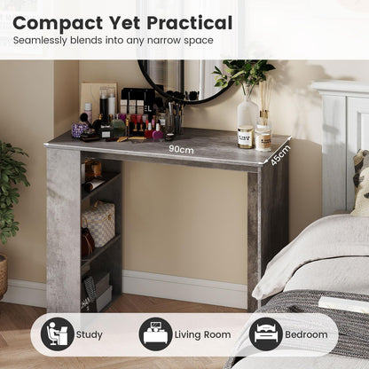 Computer Desk with Bookshelf for Study Living Room