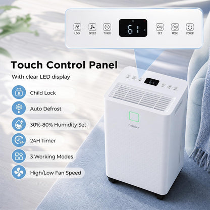 10L/Day Dehumidifier and Electric Dehumidifier with 3 Modes