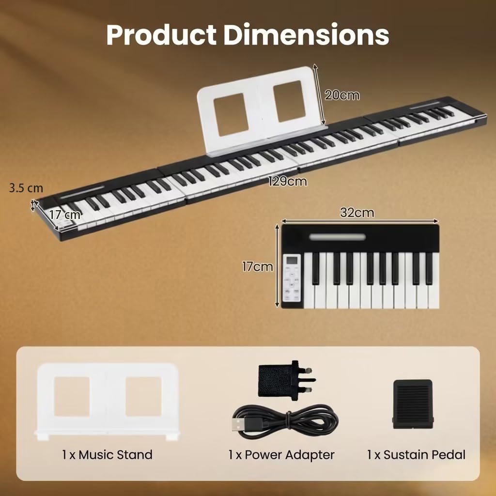 88 Keys Keyboard Piano,Magnetic Digital Piano with Wireless