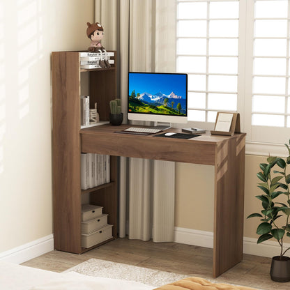 Home Office Desk with Bookshelf 110 CM Study Writing Table