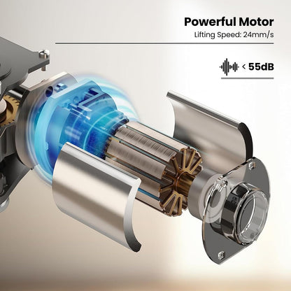 120 x 60 CM Whole-Piece Glass Standing Desk with Drawers