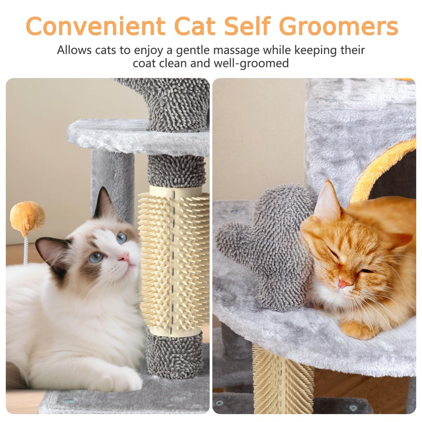 128 CM Tall Cat Tree with Sisal Scratching Posts and Ladder