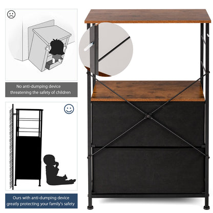 Metal Frame Cabinet Organiser for Home Bedroom