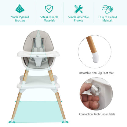 4 in 1 Convertible High Chair