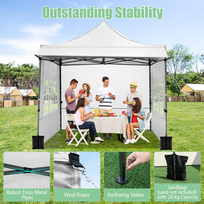 3m x 3m Pop up Canopy Tent, Outdoor Gazebo Instant Canopy