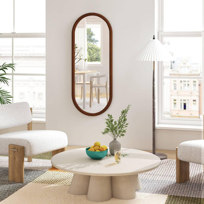 Hanging Mirror Full Length Mirror Wood Frame Wall-Mounted Mirror