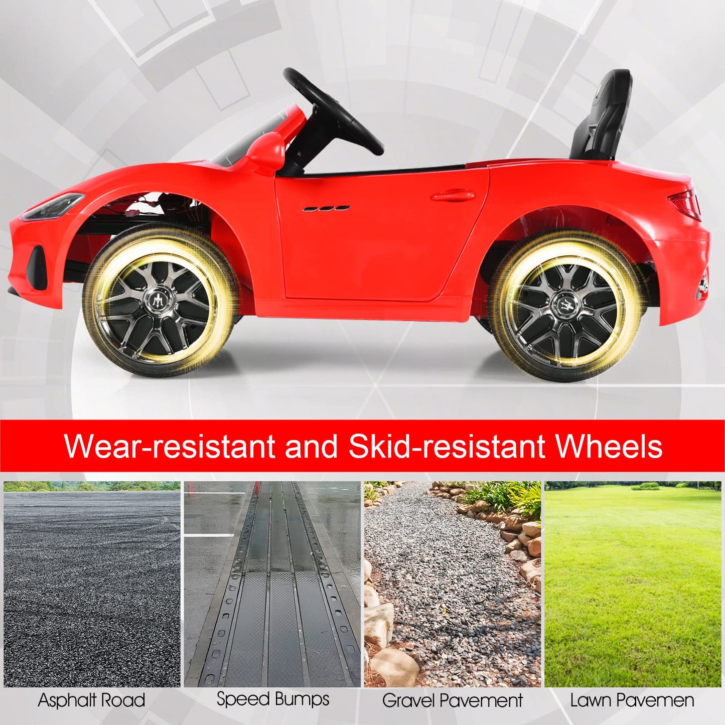 12V Electric Kids Ride On Car for 3+ Years Old Boys Girls