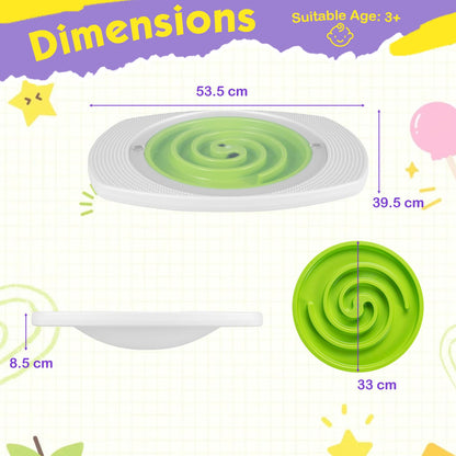 Kids Balance Board with 3 Maze Discs & 2 Balls, 2-in-1 Wobble Board