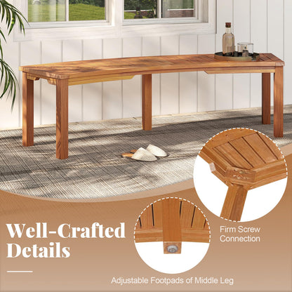 Curved Fire Pit Bench with Slatted Seat and Painted Surface