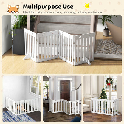120 CM 8-Panel Height Anti-Rust Pet Playpen with Lockable Gate