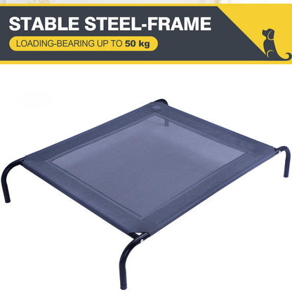 Portable Raised Dog Bed with Waterproof and Breathable Mat & Anti-Slip Foot Pads