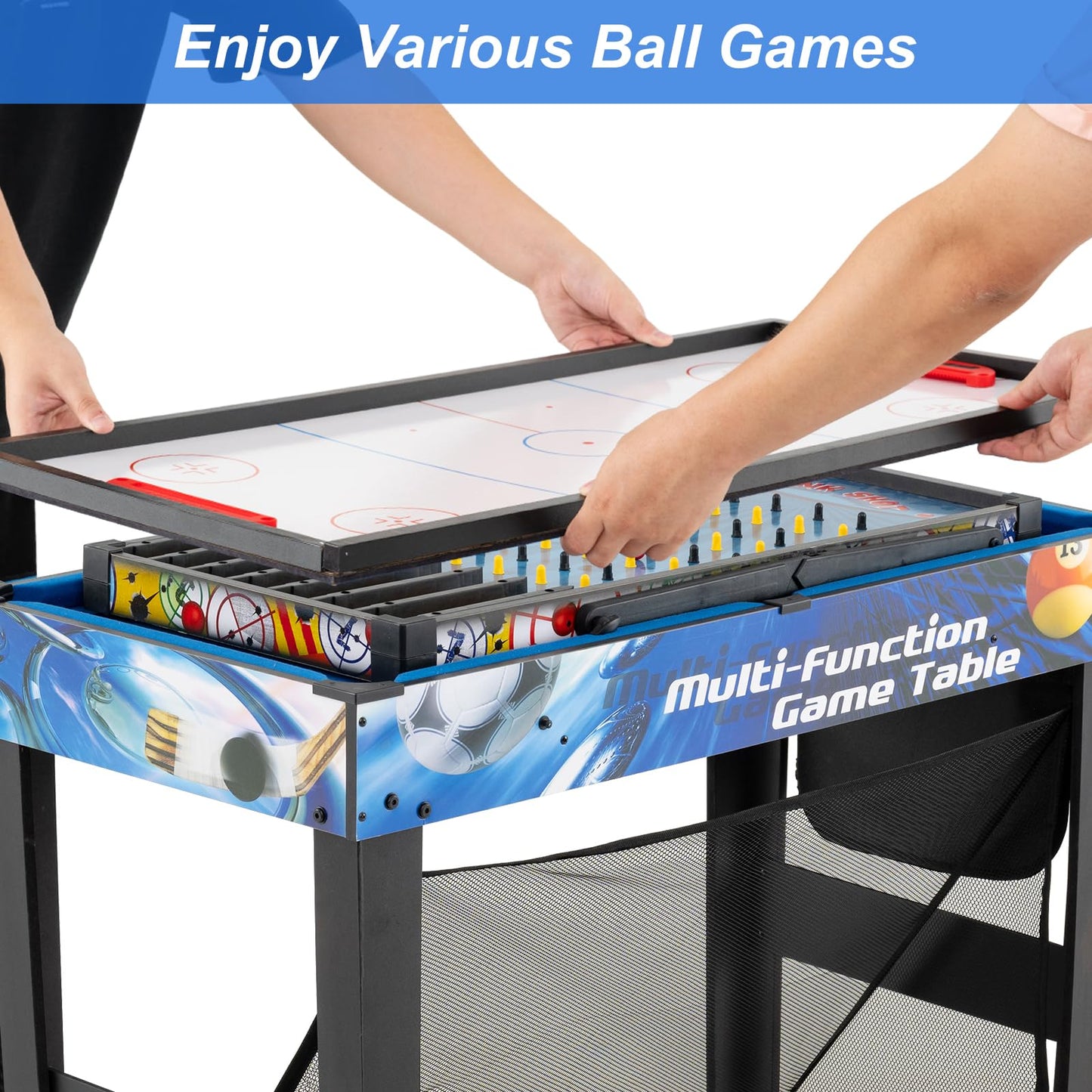 10-in-1 Combo Game Table Set with Storage Bag and Accessories
