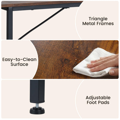 120 cm Reversible Home Office Desk with Headphone Hook and Shelves