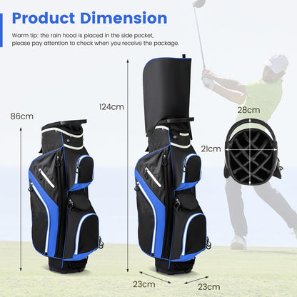 Golf Cart Bag, Golf Trolley Bag with 14 Way Dividers, Cooler Bag