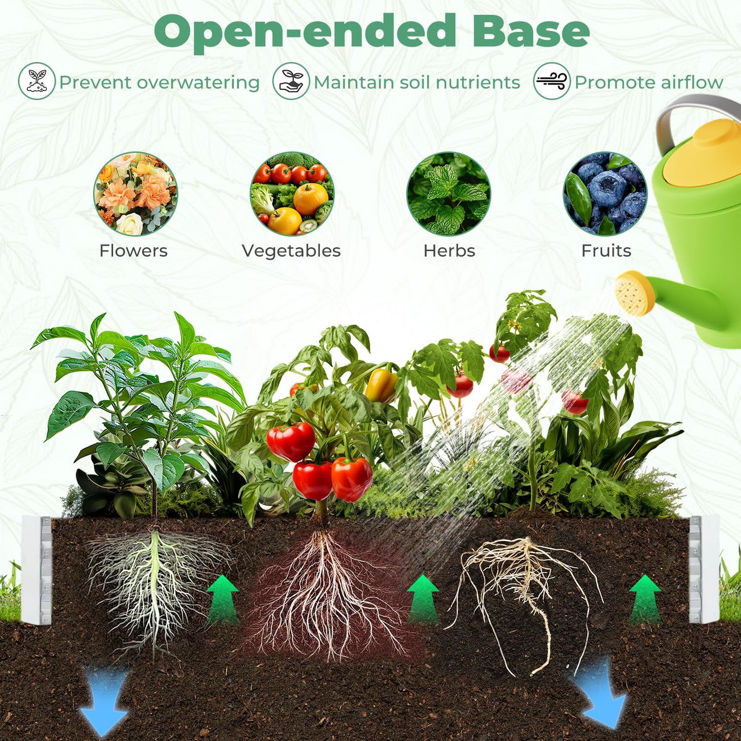 Raised Garden Bed with Greenhouse, Outdoor Elevated Planter Box