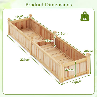 Wooden Planter Box Kit with Non woven Liner