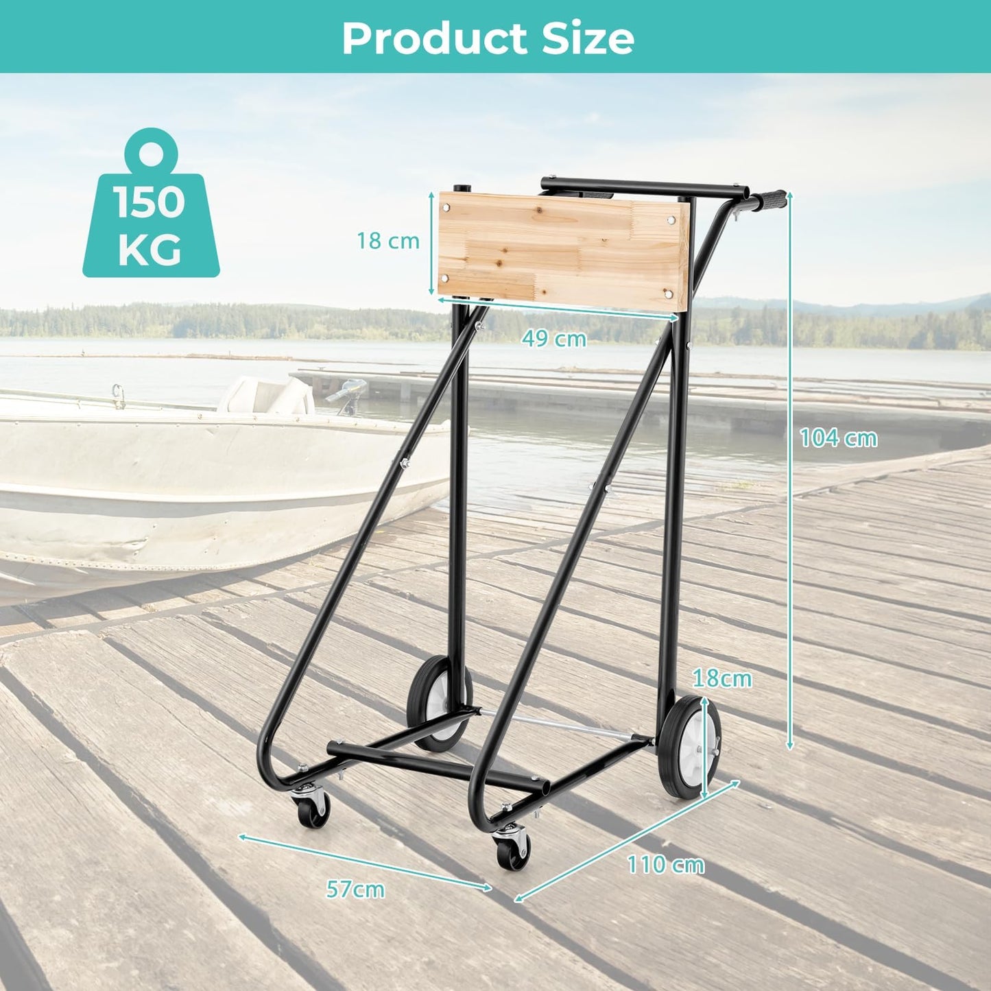 150KG Capacity Heavy Duty Motor Engine Carrier Cart