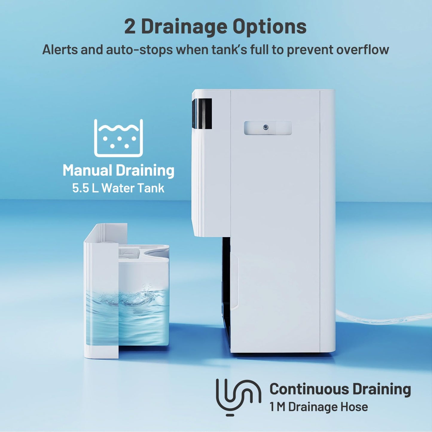 30L Dehumidifier with 3 Modes and 3-Color Lights
