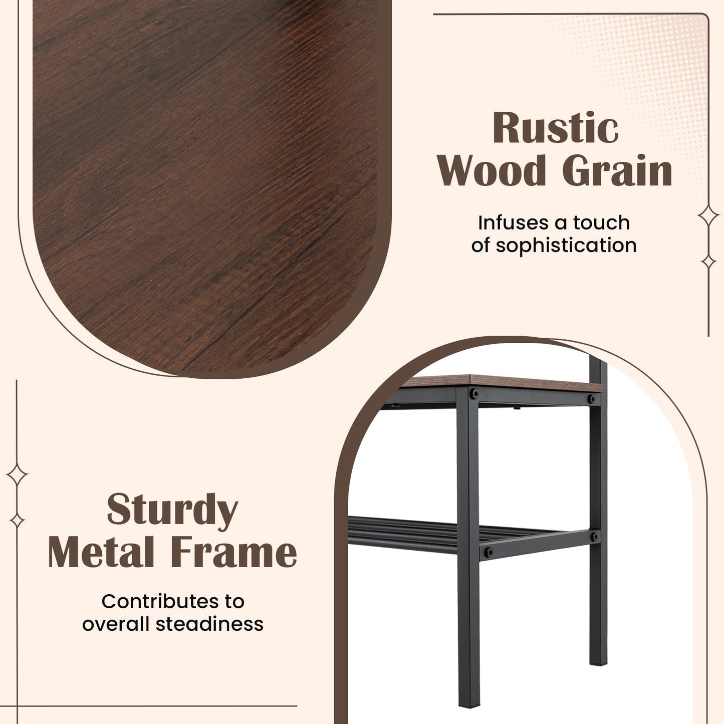 Coat Rack with Shoe Storage Bench, Freestanding Hall Tree Coat Stand with Hooks