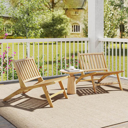 Teak Wood Outdoor Chair for Patio Lawn Garden