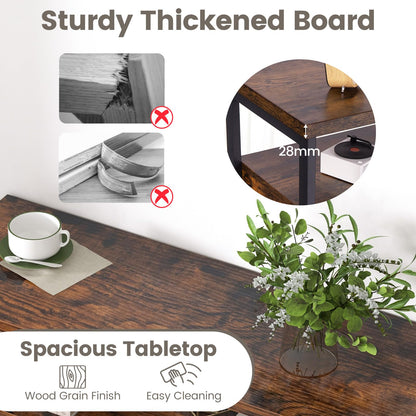 Sideboard Storage Cabinet with Slatted Door and 3 Adjustable Shelves