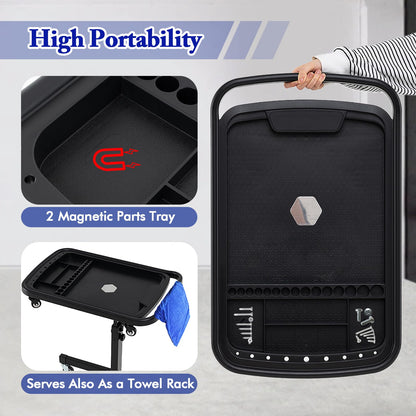 Height Adjustable Tool Cart with Detachable Top Tray