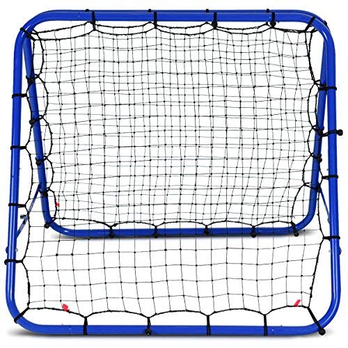 Giantex Football Training Net Double Sided Football Rebounder Adjustable Soccer Target Goal for Kids and Children to Practice