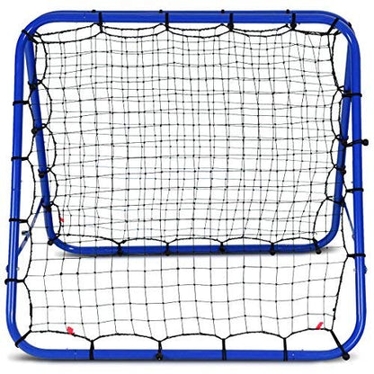 Giantex Football Training Net Double Sided Football Rebounder Adjustable Soccer Target Goal for Kids and Children to Practice
