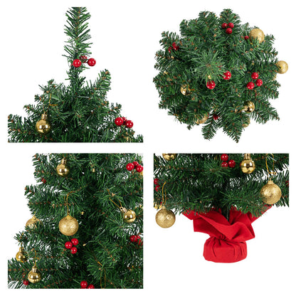 2FT 60cm PVC Artificial Christmas Tree with LED Lights