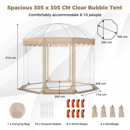 Pop up Bubble Tent, All Weather Sport Shelter Screen House with Carrying Bag