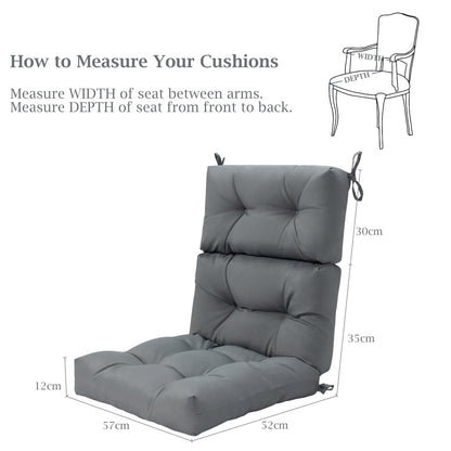 Thick Rocking Chaise Lounge Chair Pad with Non-Slip Rope Belts