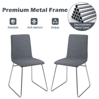 Upholstered Dining Chairs Set of 2 Kitchen Dinner Chairs