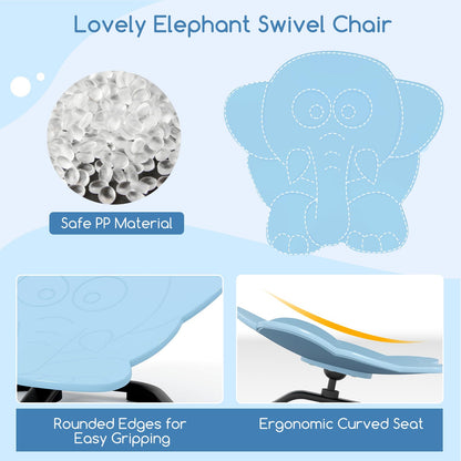 Kids Sensory Swivel Chair Elephant Petal 360° Spinning Chair